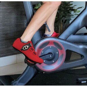 Kyedoo Mens‎ Womens Red Cycling Shoes Compatible with Pelaton Bike Size 39 NWOB
